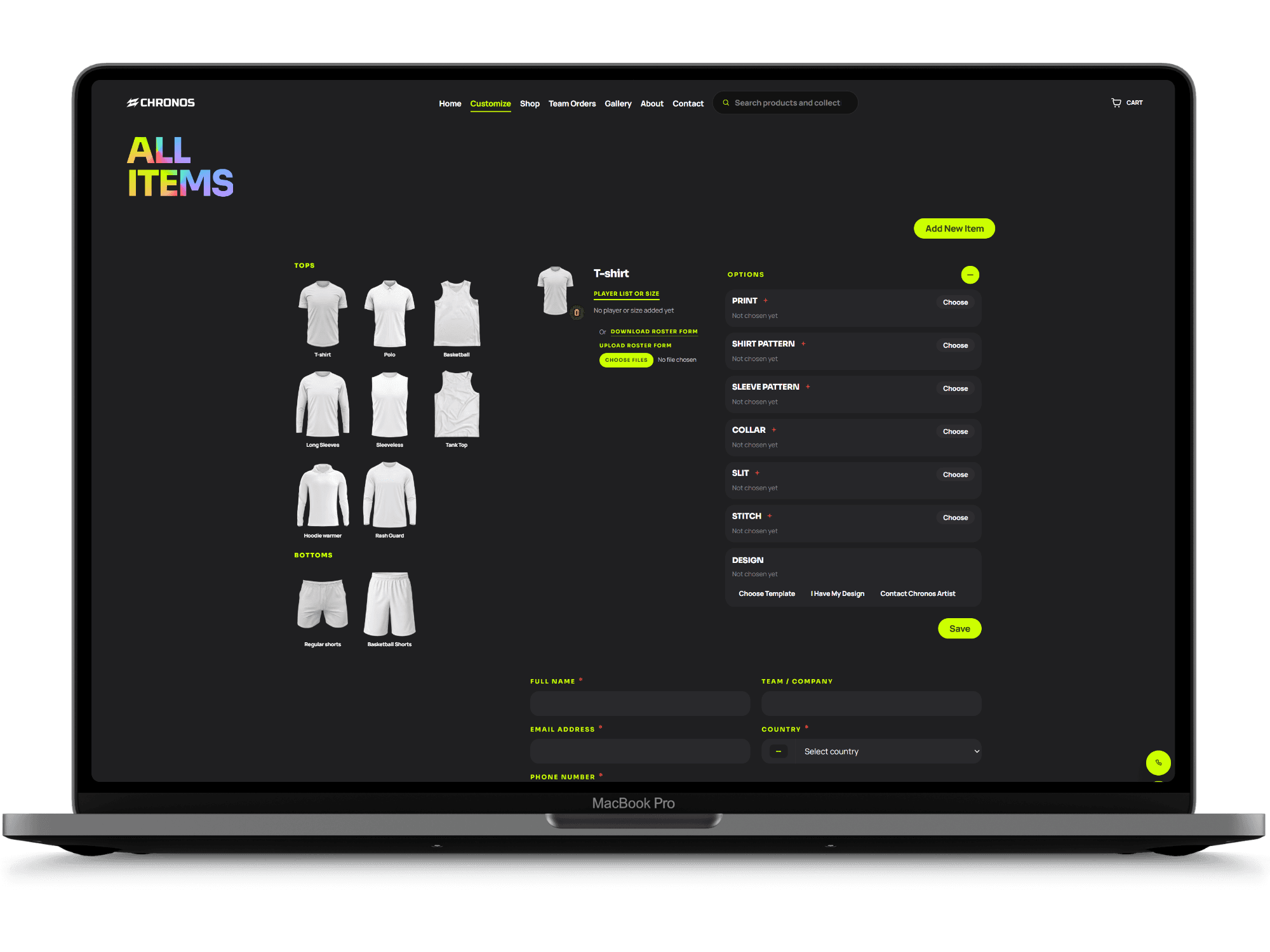 Interactive apparel configurator preview